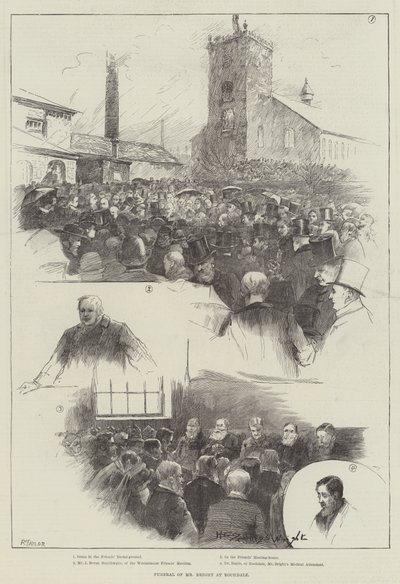 ロッチデールでのブライト氏の葬儀 作： Henry Charles Seppings Wright